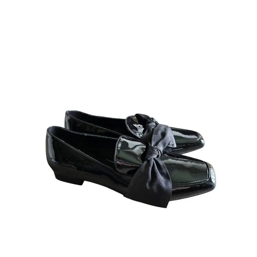 New York Company Loafer Size‎ 8 Black Faux Patent Leather NEW